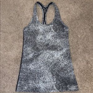 Grey & Black Lululemon Razorback Tank Top